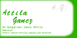 attila gancz business card